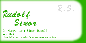 rudolf simor business card